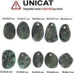  Pandantiv Smarald Druzy cu Gaura Picatura - Ovala - 19-25 x 13-16 x 7-8 mm - 1 Buc