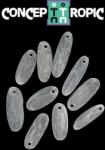  Pandantiv Selenit Alb Druzy cu Gaura Oval - 31-37 x 10-13 mm - 1 Buc