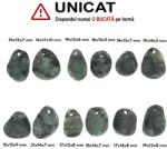  Pandantiv Smarald Druzy cu Gaura Picatura - Ovala - 14-21 x 12-17 x 5-10 mm - 1 Buc