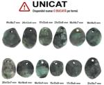  Pandantiv Smarald Druzy cu Gaura Picatura - Ovala - 15-21 x 13-16 x 5-8 mm - 1 Buc