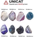  Pandantiv Agata Colorata cu Gaura Neregulata - 27-40 x 20-31 x 4-7 mm - 1 Buc