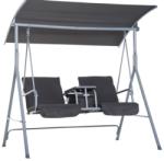 Oasom Hintaágy két üléssel asztalkával szürke színben