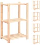 vidaXL Etajeră cu 3 niveluri, 5 buc. , 60x38x90 cm, pin masiv, 150 kg (3051123) Raft