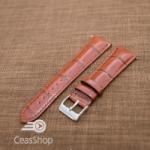  Curea piele vitel, italiană, maro captusită, lucioasă 22mm QR- 33827