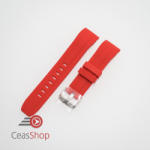  Curea silicon roșie capat curbat 22mm - 57210 - ceas-shop