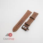  Curea piele maro inchis catarama neagra vintage QR 22mm - 3970222