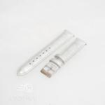  Curea piele vitel argintie crocodil cu catarama argintie 10mm - 51313