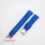  Curea silicon albastră capat curbat 22mm - 58404 - ceas-shop