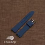  Curea din silicon tip SWATCH 19 mm albastru navy - 49193
