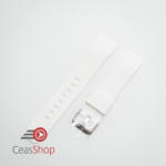  Curea silicon albă capat curbat 22mm - 57212 - ceas-shop