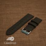  Curea silicon model crocodil neagră cusături negre 22mm - 45893