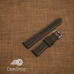 Curea silicon model crocodil neagră cusătură portocalie 20mm - 45896