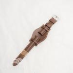  Curea piele vitel tip Pilot maro inchis de 20mm - 3860220