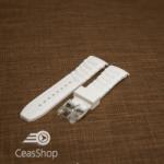  Curea silicon alba capat curbat 22mm - 43401