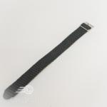  Curea din tesatura de nylon negru cu catarama dubla argintie 8mm - 34375