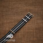  Curea NATO negru cu gri 24mm - 37056