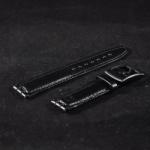  Curea piele tip Swatch 17 mm neagra - 62723