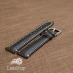  Curea piele vitel model crocodil cusaturi albe 18mm- 38181