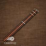  Curea NATO negru cu portocaliu 18mm - 37036