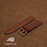  Curea piele Napoli captusita maro inchis 20mm - 19716