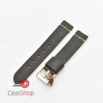  Curea piele neagra vintage cusatura alba QR 24mm - 3920124