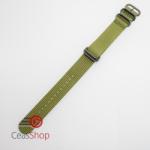  Curea NATO verde militar 22mm cu 5 catarame zulu negre -52971