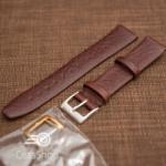  Curea piele bufalo, plată fără, cusatură maro inchis 22mm - 40080
