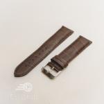  Curea model crocodil captusita pe jumatate maro inchis 22mm - 51494