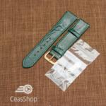  Curea piele vitel plata model crocodil Elegance verde 16mm - 34504