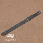  Curea NATO neagra catarame satinate 24mm - 36975
