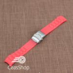  Curea silicon rosie capat curbat 20mm - 31848