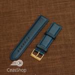  Curea piele VERONA albastră, captusita 22mm - 48087
