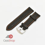  Curea panza neagra cu portocaliu 24mm - 51540 - ceas-shop