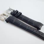  Curea piele capat curbat neagra 20mm - 38233