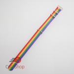  Curea NATO curcubeu 18mm catarame otel argintii -52968