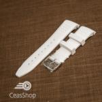 Curea silicon alba capat curbat 24mm - 43392