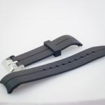  Curea din poliuretan curbata neagra 22mm - 35991