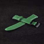  Curea piele tip Swatch 17 mm verde olive - 62735