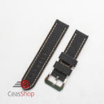  Curea piele si jeans neagră 22mm - 390221