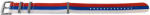  Curea NATO multicolora alb/rosu/albastru 22mm -54070