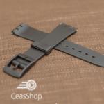  Curea tip Swatch 17 mm neagra