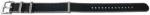  Curea NATO negră cu margine gri 22mm - 54065