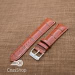  Curea piele vitel, italiană, maro captusită, lucioasă 24mm QR- 33828