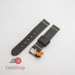  Curea piele neagră vintage QR 22mm - 4060122 - ceas-shop