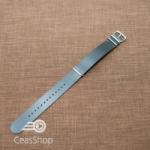  Curea NATO piele neagra 22mm catarame otel- 40065
