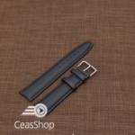  Curea piele vitel neagra, neteda cu catarama argintie 16mm - 34776