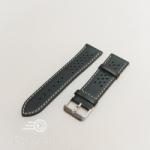 Curea model olimpic perforata neagra cu alb 24mm - 51504 - ceas-shop