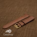  Curea maro piele vitel model soparla captusita 20mm - 35978