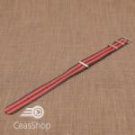  Curea NATO rosu/negru 22mm - 36527