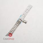  Bratara argintie deployant capat drept si curbat 20mm